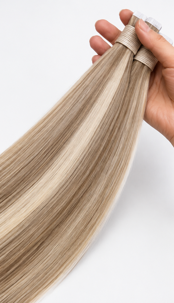 Extensions adhésives P8/613# - Balayage Blond Vanille