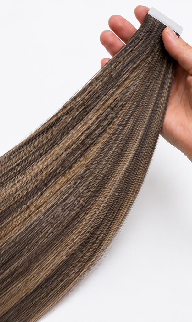 Extensions adhésives B2/8# - Balayage Noisette Miel