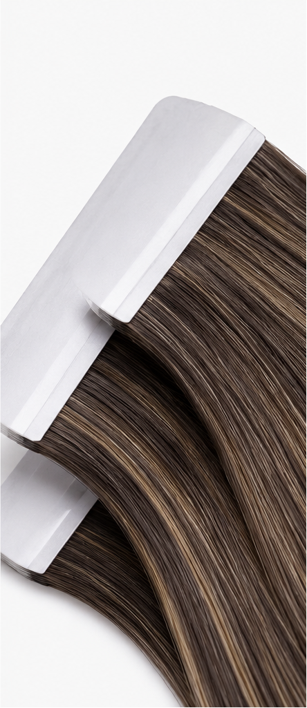Extensions adhésives B2/8# - Balayage Noisette Miel